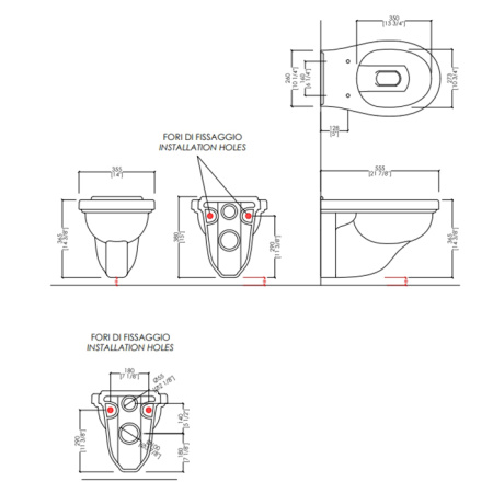 Devon Blues Унитаз подвесной (55,5х35,5см), цвет: белый 
