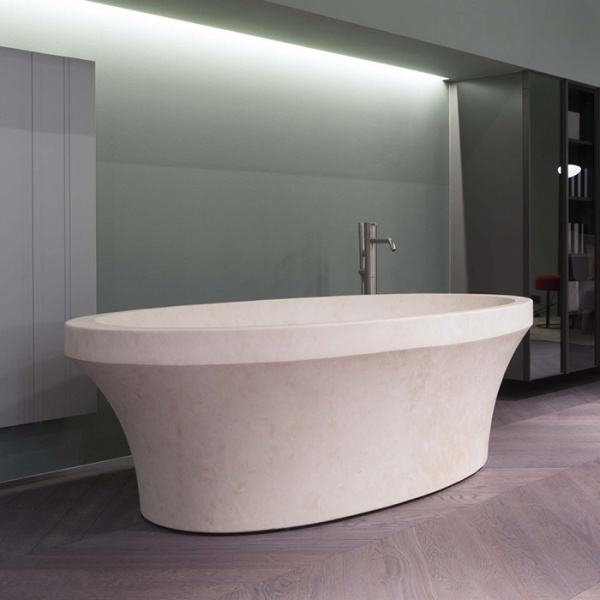 ANTONIO LUPI EPOQUE Ванна отдельностоящая 1800х920х550 мм., с нажимным донным клапаном, Pietra Luna 
