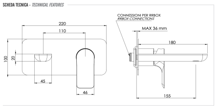 Смеситель для раковины Remer Infinity I15KB 