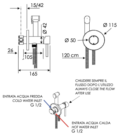 Гигиенический душ со смесителем Mariani Next B00185NXW 