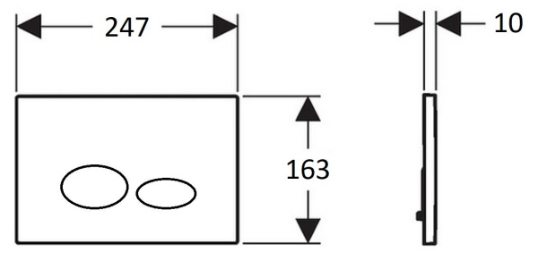 CREAVIT Кнопка для инсталляции TERRA белая GP9001.00 