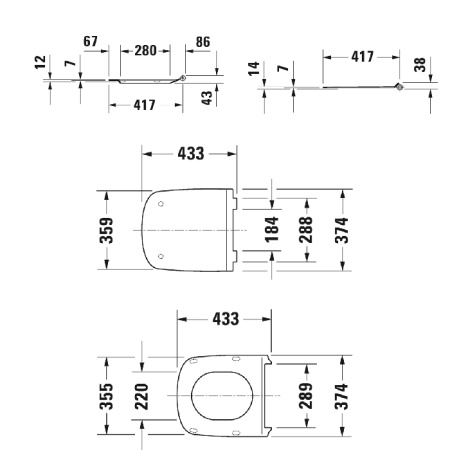Duravit DuraStyle Сиденье для унитаза, микролифт, петли нерж/сталь, цвет белый  (Спец.цена из наличия) 