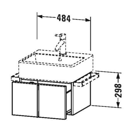 Duravit Vero Air Раковина 50cm, w, с площадкой,с 1 отв. под смеситель, Цвет белый 