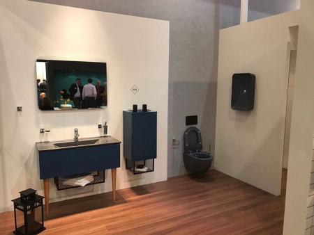 CREAVIT FREE Унитаз подвесной с биде АНТРАЦИТ FE320.60000 