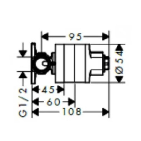 HG Bidette E Встраиваемая часть для смесителя гигиенического душа 