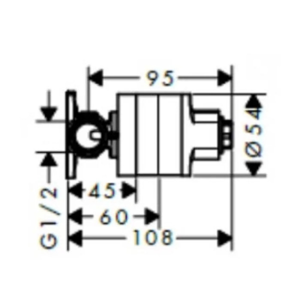 HG Bidette E Встраиваемая часть для смесителя гигиенического душа 