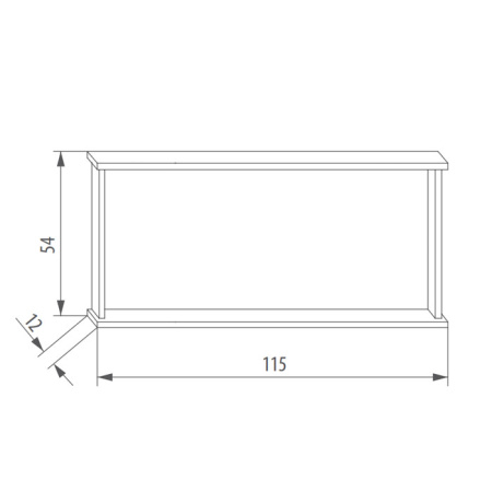 Eban Mina 115, зеркало с полкой и LED-подстветкой 115*12*h54 , цвет: пергамон (цена ликвидации) 
