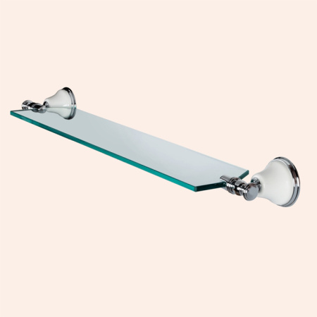 TW Harmony 018, стеклянная полочка 71см, цвет держателя:  белый/хром 