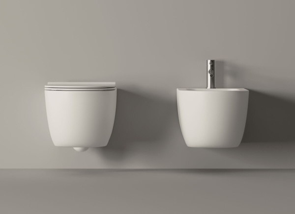 Alice Unica 50, подвесное биде c крепежом fix10, 50x35 см, цвет белый глянцевый 