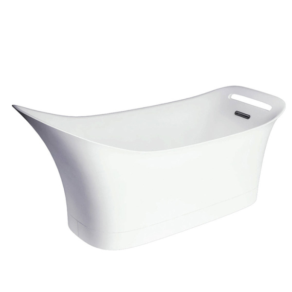 AX Urquiola Ванна свободностоящая мин. литье, 180х80x69см в комплекте со сливом, цвет: белый 
