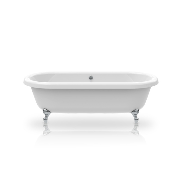 KNIEF Слив с цепочкой, с сифоном с горизонтальным отводом, цвет хром (смонтирован на ванне) 