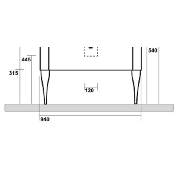 Kerasan Waldorf Ножки для базы под раковину (комплект 2шт.), цвет хром 