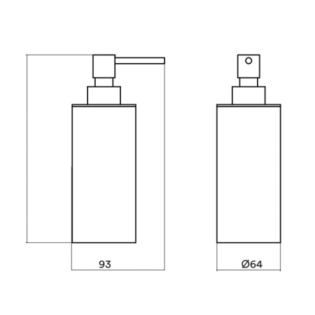 QuadroDesign Аксессуары QA305AS Дозатор для мыла настольный, цвет Brushed Stainless Steel 