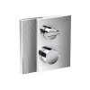 AX Edge Встраиваемый термостат для душа, на 2 источник с запорно-перекл.вентилем (внешняя часть), алмазн. огранка, цвет: хром