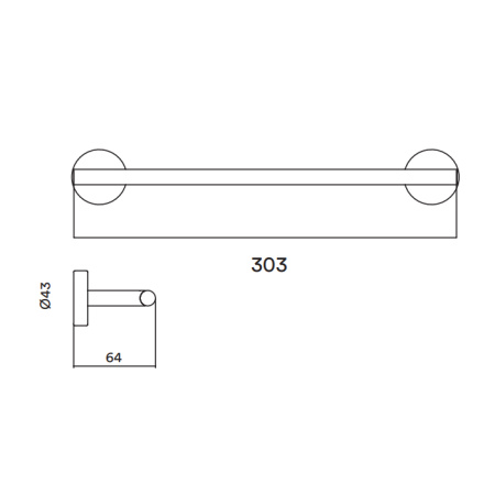 QuadroDesign Аксессуары QA202AS Полотенцедержатель, цвет Brushed Stainless Steel 