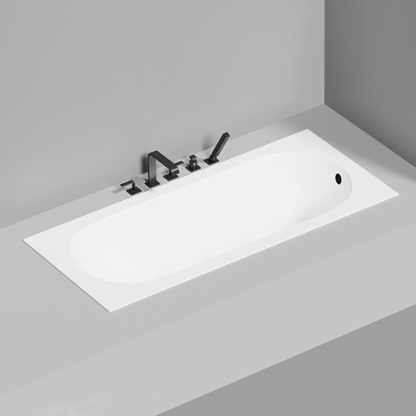 LOFO by Salini Встраиваемая ванна 1700х750хh610мм, овал чаша, мат-л: Solid Surface, без слива-перел, в комп. ножки, цвет: бел матов (С нашего склада!) 