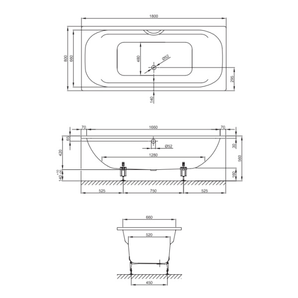 BETTE Ножки для ванны (комплект) (продаем только с ваннами!) 
