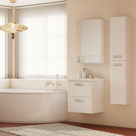 Roca THE GAP ORIGINAL Тумба подвесная 577x412x600 мм. для раковины 600 мм, с 2 ящиками, белый матовый (ZRU9302734) 