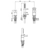 Fima Carlo Frattini Spillo Up Смеситель на борт ванны, на 3 отв., с ручным душем, цвет: золото 