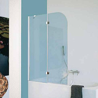SAMO Trendy Штора на ванну 107-109хh150cм, крепление SX, стекло:прозрачное + star clean, профиль: гл.хром