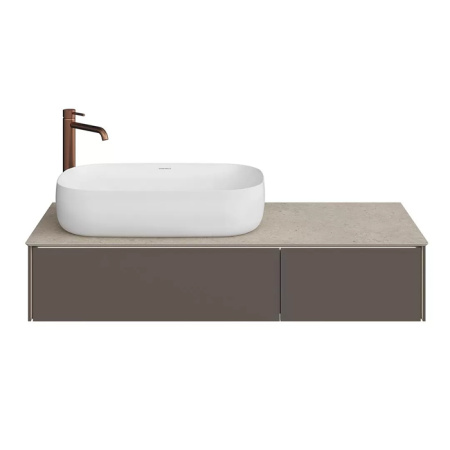 Kerama Marazzi Тумба MAGICA подвесная 120, 2 ящика, вечерний серый матовый 