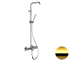 Душевая система термостатическая с изливом Remer Elegance EQ34A7MMSSOFDO, золото глянцевое