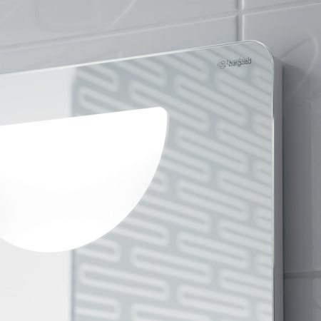 BURGBAD Sinea 1.0  Зеркало на основе с подсветкой 450х900 мм, 2 флуорисц трубки, 1 выкл справа, 20, цвет белый матовый 