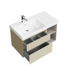 Kerama Marazzi Тумба CUBO левая подвесная с ящиками 90, Лимо матовая-древесная 