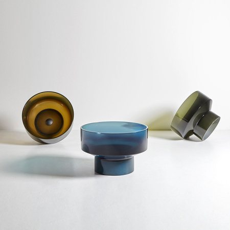 ANTONIO LUPI Borghi  Раковина накладная Ø50х33 см, для установки на пьедестал, Cristalmood, с донным клапаном, цвет Gran Cru 