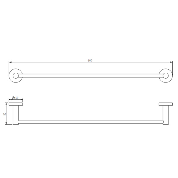NEMO NM-C01071BG Полотенцедержатель 60 см, BRUSH GOLD 