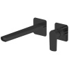 Newform Haka Внешняя часть смесителя для раковины из стены, излив 229 мм, без донного клапана, цвет: черный матовый