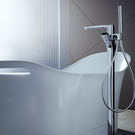 AX Urquiola Ванна свободностоящая мин. литье, 180х80x69см в комплекте со сливом, цвет: белый 