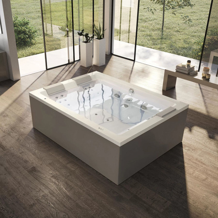 JACUZZI SHARP EXTRA Ванна 200х150х65h г/м , смеситель, Rainbow+ Clean System, декор кит,  цвет белый 