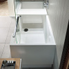 DURAVIT Shower + Bath Bathtub Ванна 1700х750хh2105 мм, с входной дверью и душевой шторкой, SX - левосторонняя, цвет: белый (без слива-перелива) 