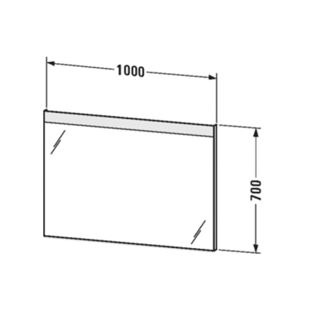 Duravit LM Зеркало с подсветкой,1000х700х35 мм, версия «best, LED 1 полоса подсветки,сенс выкл 1 справа снизу, подогрев зеркала 