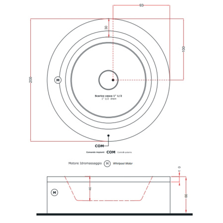 Gruppo Treesse Fusion Spa 200 Минибассейн Ø2000x670 мм., Г/М, нагреватель 3kw, фильтр песок, хромо-wя, озон. дезинф. внешняя панель VTR, цвет белый 
