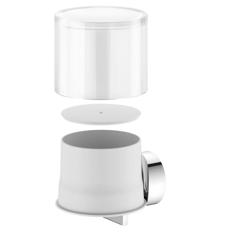 Keuco REVA Дозатор для мыла, 140 ml, управление снизу, скрытый крепеж, для привинчивания или приклеивания цвет: хром/хрусталь матовый 