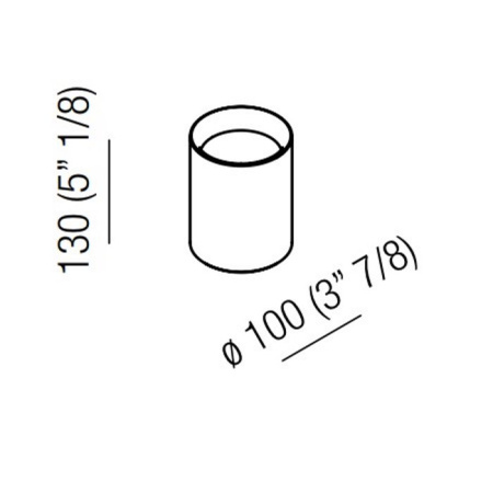 Agape Constellation Стакан настольный 13х10 см, мрамор Marquina, цвет: черный 