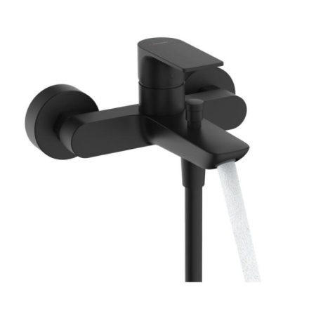 HG Rebris E Смеситель для ванны, внеш.монтаж, цвет матовый черный 