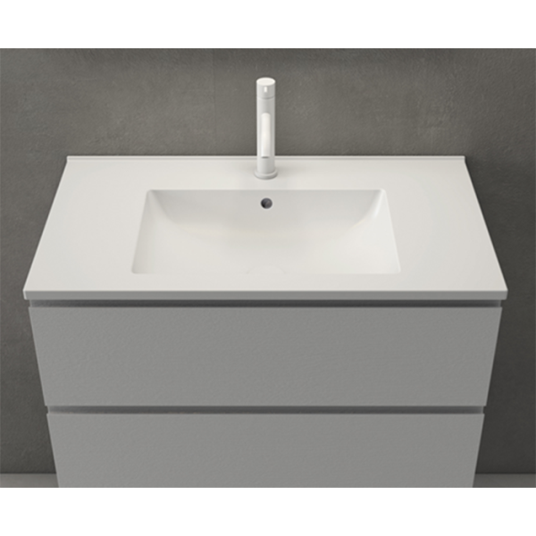 GLOBO Раковина ANITA подвесная/для установки на мебель, размер 81х46 см, крепление в комплекте, цвет белый глянцевый 