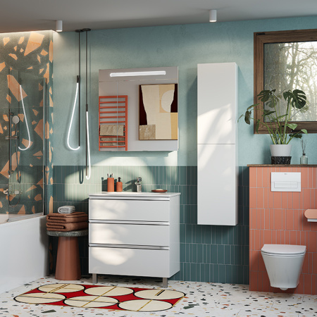 Roca THE GAP ROUND Унитаз подвесной Rimless, с инсталляцией, сиденье с крышкой тонкое SoftClose, быстрое снятие, белый (7893105000) (СЦ по Акции) 