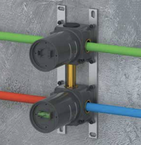 Скрытая часть вертикальная на 2 выхода Remer WBOX92 