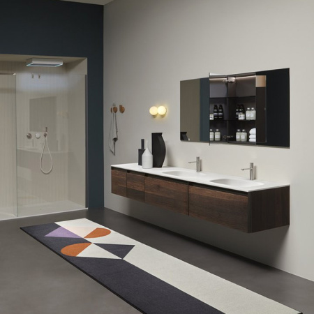 ANTONIO LUPI INDIGO Смеситель для раковины на 1 отверстие, излив 165 мм., цвет сатинированная сталь 