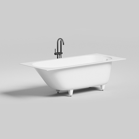 LOFO by Salini Встраиваемая ванна 1800х800хh610мм, овальная чаша, мат-л: Gelcoat, без слива-перел, в комп. ножки, цвет: белый глянц (С нашего склада!) 