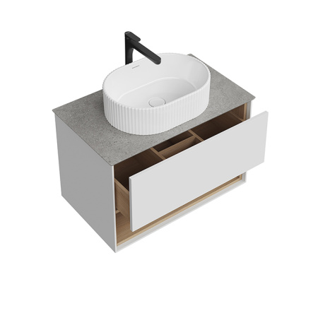 Kerama Marazzi Тумба PLAZA Modern подвесная 80 белый 1 ящик + полка 