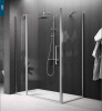 NOVELLINI YOUNG Дверь для душа с неподвижным сегментом 1170-1210х2000 мм., распашная, одностворчатая, реверсивная, профиль хром, стекло прозрачное 