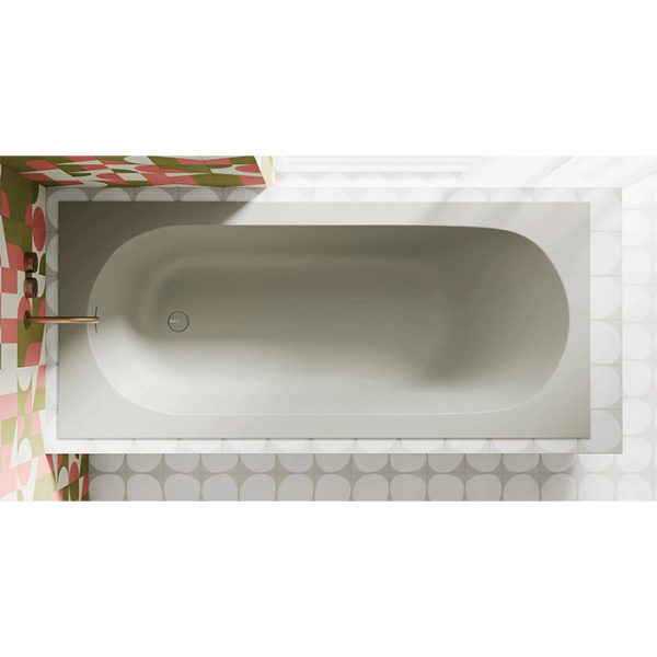 Salini ORNELLA KIT Встраиваемая ванна 1700х800х600мм, овальная чаша, донный клапан, сифон,  щелевой слив-перелив, мат-л: S-Sense, глянцевый, белый. 