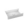 AZZURRA ELEGANCE Squared раковина подвесная/накладная 60х38х15 см без отв. под смеситель , цвет белый