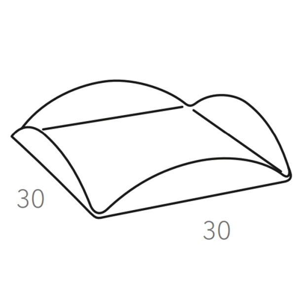 ADJ Подставка для сервировки, 30x30 см., цвет: небесный/эвкалипт 