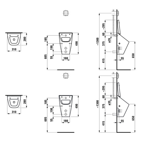 Laufen Vila Крышка для писсуара, механизм мягкого опускания, цвет белый (со склада продаем с писсуаром 8.4114.1.) 